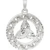 Anhänger Amulett Triquetra Ø 35,7mm aus 925 Silber mattiert Silberanhänger