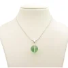 Anhänger aus Fluorit Kugel grün & 925 Silber, Ø16mm, glatt, Halsschmuck, Damen