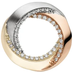 Anhänger aus 585 Gelbgold vergoldet 17,3mm mit 39 Brillanten 0,2 Ct