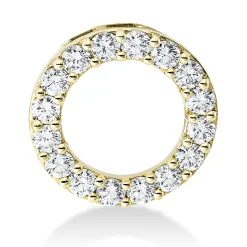 Anhänger aus 750 Gold Gelbgold 16 Brillanten 0,89ct TW-SI Ø15,3mm