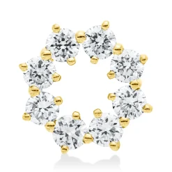 Anhänger aus 750 Gold Gelbgold 8 Brillanten 0,25ct W-SI 7,6x8,1mm