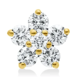 Anhänger aus 750 Gold Gelbgold 6 Brillanten 0,1ct W-SI 4,6x4,6mm