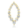 Anhänger aus 750 Gold Gelbgold 14 Diamanten 0,34ct TW-SI 16,1x8,3mm