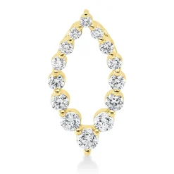 Anhänger aus 750 Gold Gelbgold 14 Diamanten 0,34ct TW-SI 16,1x8,3mm