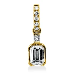 Anhänger aus 750 Gold Gelbgold 7 Diamanten 0,35ct TW-VSI 14,9x4,1mm mit Öse