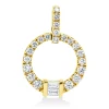 Anhänger aus 585 Gold Gelbgold 23 Diamanten 0,21ct W-SI/PI 15x10,2mm mit Öse