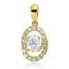 Anhänger aus 585 Gold Gelbgold 21 Diamanten 0,46ct 16x7,4mm mit Öse