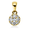 Anhänger aus 750 Gold Gelbgold 9 Diamanten 0,18ct 10,8x5,4mm mit Öse