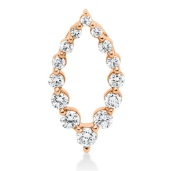 Anhänger aus 750 Gold Rotgold 14 Diamanten 0,34ct TW-SI 16,1x8,3mm