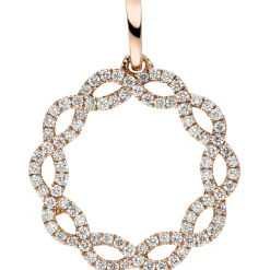 Anhänger aus 585 Gold Rotgold mit 90 Diamanten Brillanten 0,41ct