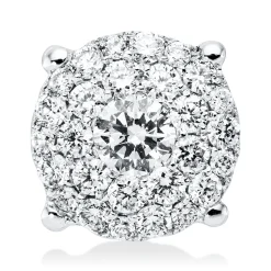 Anhänger aus 750 Gold Weißgold 28 Brillanten 0,53ct F-VSI 9x9mm