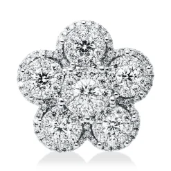 Anhänger aus 750 Gold Weißgold 120 Brillanten 1,17ct F-VSI 16,8x17,1mm