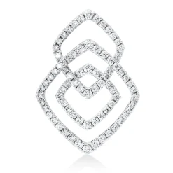 Anhänger aus 750 Gold Weißgold 78 Brillanten 0,71ct TW-SI 24,7x18mm