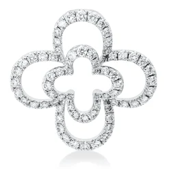 Anhänger aus 750 Gold Weißgold 68 Brillanten 0,62ct TW-SI 20x20mm