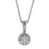 Anhänger aus 750 Gold Weißgold 28 Brillanten 0,42ct TW-SI 16,4x8,4mm mit Öse