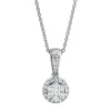 Anhänger aus 750 Gold Weißgold 28 Brillanten 0,33ct TW-SI 14,7x7,5mm mit Öse