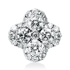 Anhänger aus 750 Gold Weißgold 25 Brillanten 0,51ct TW-VSI/SI 9,7x9,8mm