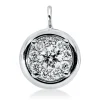 Anhänger aus 750 Gold Weißgold 10 Brillanten 0,26ct vsi-vsi 11,7x8,6mm mit Öse