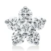 Anhänger aus 750 Gold Weißgold 6 Brillanten 0,1ct W-SI 4,6x4,6mm