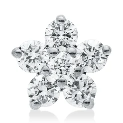 Anhänger aus 750 Gold Weißgold 6 Brillanten 0,1ct W-SI 4,6x4,6mm
