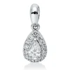 Anhänger aus 750 Gold Weißgold 14 Diamanten 0,09ct TW-SI 8,5x3,8mm