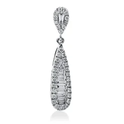 Anhänger aus 750 Gold Weißgold 45 Diamanten 0,42ct TW-SI 26,6x5,7mm