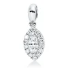 Anhänger aus 750 Gold Weißgold 15 Diamanten 0,1ct TW-SI 10,5x4mm