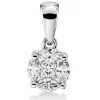 Anhänger aus 750 Gold Weißgold 5 Diamanten 0,26ct TW-SI 11,4x5,1mm mit Öse