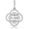 Anhänger aus 750 Gold Weißgold 58 Diamanten 0,45ct TW-SI 21,3x14,6mm mit Öse