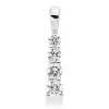 Anhänger aus 585 Gold Weißgold 4 Diamanten 0,34ct W-SI 16,5x3mm