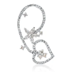 Anhänger aus 750 Gold Weißgold 81 Diamanten 0,97ct 32x22,5mm