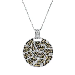 Anhänger aus 750 Gold Weißgold 241 Diamanten 1,51ct 20,6x13,7mm