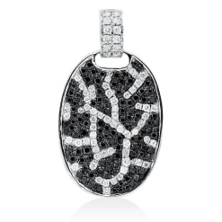 Anhänger aus 750 Gold Weißgold 180 Diamanten 1,51ct 33,2x18,5mm
