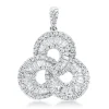 Anhänger aus 750 Gold Weißgold 141 Diamanten 1,15ct 19,5x15,8mm mit Öse
