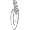 Anhänger aus 925 Silber mattiert mit 10 Zirkonia Silberanhänger Halsschmuck