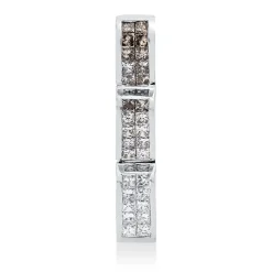 Anhänger aus 750 Weißgold 30 Diamanten Prinzess-Schliff 1ct fancy 28,7x5mm