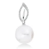 Anhänger aus 750 Weißgold Südsee-Perle 13,8mm weiß 27 Brillanten 0,11ct F-SI