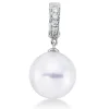 Anhänger aus 750 Weißgold Südsee-Perle 11,5mm weiß 5 Brillanten 0,08ct TW-SI
