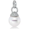 Anhänger aus 750 Weißgold Südsee-Perle 12mm weiß 41 Brillanten 0,22ct W-SI