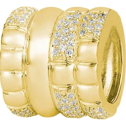 Anhänger Bead 11,6x12,4mm 585 Gold Gelbgold mit 84 Diamanten Brillanten 0,42 Ct.
