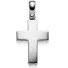 Anhänger breiter Kreuz 30x14,5mm 585 Gold Weißgold schlicht massiv Halsschmuck