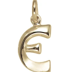 Anhänger Buchstabe E 375 Gold Gelbgold 14,5x8mm Halsschmuck Buchstabenanhänger