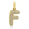 Anhänger Buchstabe F aus 750 Gelbgold 56 Brillanten 0,09ct W-SI 13,5x6mm