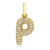Anhänger Buchstabe P aus 750 Gelbgold 58 Brillanten 0,09ct W-SI 13,5x6mm