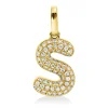 Anhänger Buchstabe S aus 750 Gelbgold 61 Brillanten 0,1ct W-SI 13,5x6,5mm