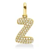 Anhänger Buchstabe Z aus 750 Gelbgold 58 Brillanten 0,09ct W-SI 13,7x6mm