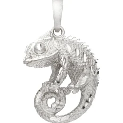 Anhänger Chamäleon 32,2x24,2mm aus 925 Silber rhodiniert mattiert Silberanhänger