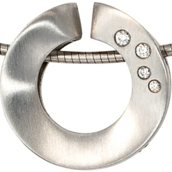 Anhänger durchbrochener Kreis Diamanten 0.06Ct W/SI Brillanten 950 Platin