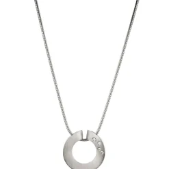 Anhänger durchbrochener Kreis Diamanten 0.06Ct W/SI Brillanten 950 Platin