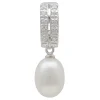 Anhänger Einhänger Süßwasser Perle 11mm & 10 Zirkonia weiß 925 Silber Damen